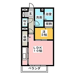 クレールTK 1LDKの間取図画像