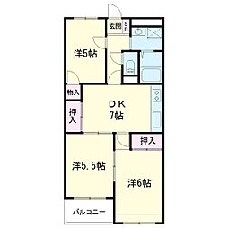 ハウズ 3DKの間取図画像