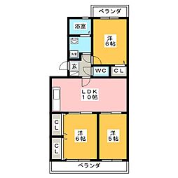 メゾン・ド・エソール1 3LDKの間取図画像