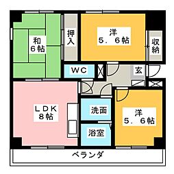 リエス沼津新宿町 3DKの間取図画像