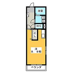 Refinado ワンルームの間取図画像