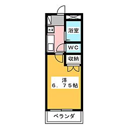メゾン・ラ・メール 1Kの間取図画像