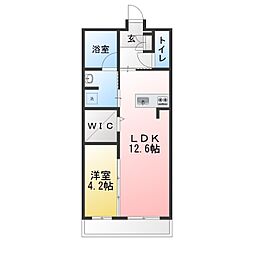 ウィズレジデンス藤枝 1LDKの間取図画像