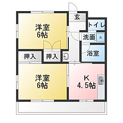 プレミール千樹 2Kの間取図画像