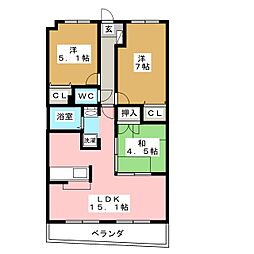 ラ・フォーレ23 3LDKの間取図画像