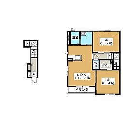 ベリー・T・B 2LDKの間取図画像