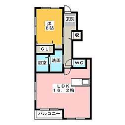 プログレス1 1LDKの間取図画像