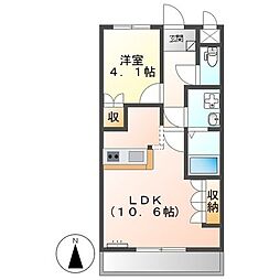 オリエンタルハイツ 1LDKの間取図画像