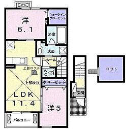 スキャット 2LDKの間取図画像