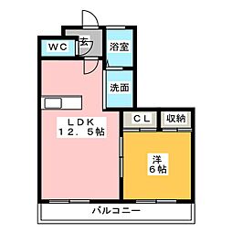 ベタニア 1LDKの間取図画像