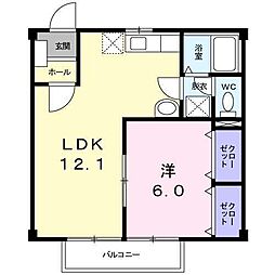 アーバン 1LDKの間取図画像