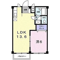 スマイルジョイ 1LDKの間取図画像