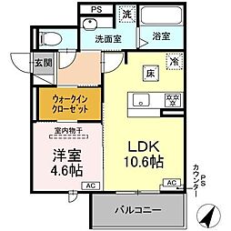 D-Hills矢崎町 1LDKの間取図画像