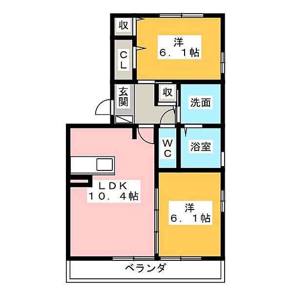 Ｆ.Ｎ　Ｅternity ｜静岡県富士市鷹岡本町(賃貸アパート2LDK・1階・53.79㎡)の写真 その2