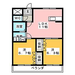 間取図画像 2LDK