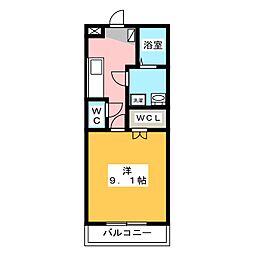 ルパーブ永田町 1Kの間取図画像