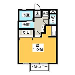 セジュール81 ワンルームの間取図画像