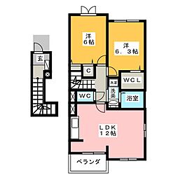 グラン・エスト4 2LDKの間取図画像
