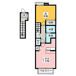 エアリーコート1 1LDKの間取図画像