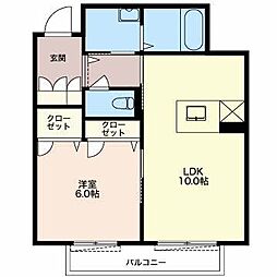 レガロ・デル・ソーレ 1LDKの間取図画像