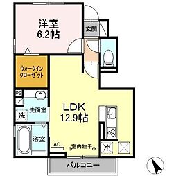 カーサ・カミリア2 1LDKの間取図画像