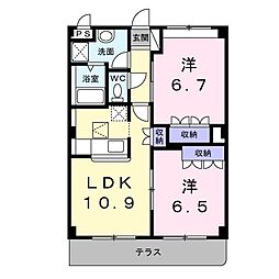 ボナールさくら 2LDKの間取図画像