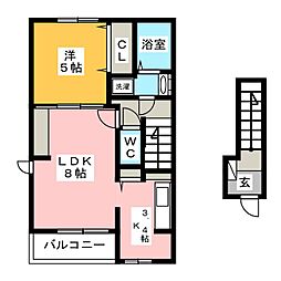 サザンレジデンス 1LDKの間取図画像