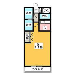 タイムズスクエア 1Kの間取図画像