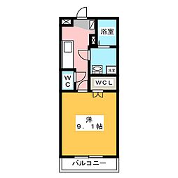 AXIS永田町 1Kの間取図画像