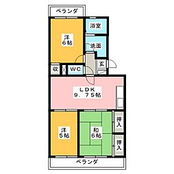 ホークヒル 3LDKの間取図画像