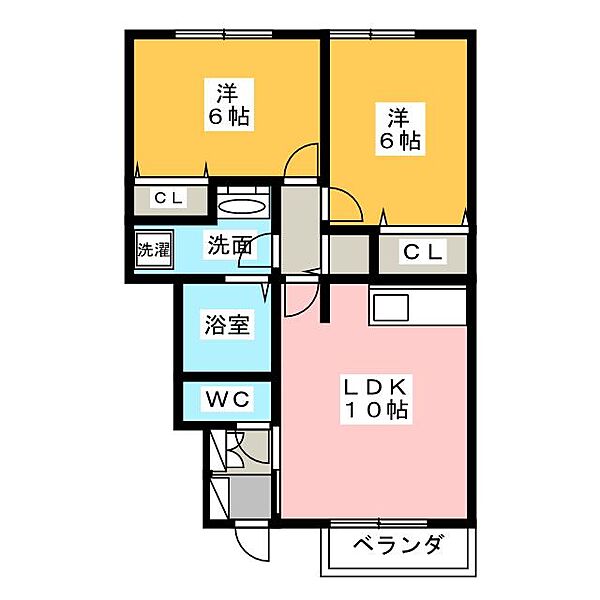 シャンテ　ホーリー ｜静岡県富士宮市富士見ケ丘(賃貸アパート2LDK・1階・53.33㎡)の写真 その2