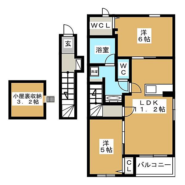 ロルベーア ｜静岡県富士宮市淀川町(賃貸アパート2LDK・2階・55.87㎡)の写真 その2