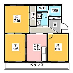 間取図画像 3DK
