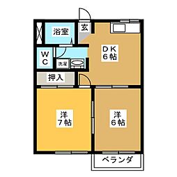 間取図画像 2DK