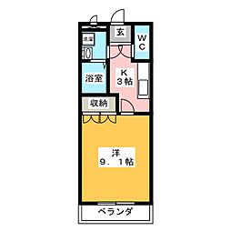間取図画像 1K