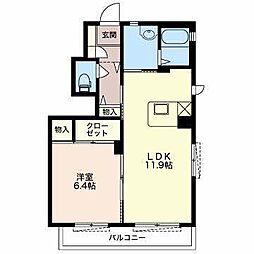 間取図画像 1LDK