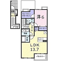 シエルアンジュ 1LDKの間取図画像