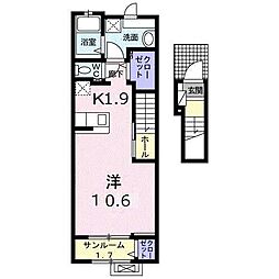 ヴェルドミール7 ワンルームの間取図画像