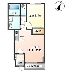 パレット小泉1 1LDKの間取図画像