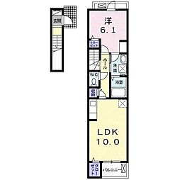 ヒルズ 1LDKの間取図画像