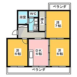 間取図画像 3DK