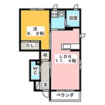 ティアラ参番館  ｜ 静岡県焼津市小土（賃貸アパート1LDK・1階・43.05㎡） その2