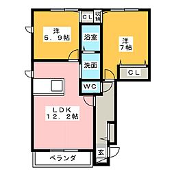 間取図画像 2LDK
