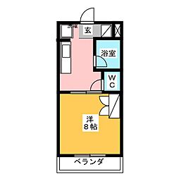 VIRAGEOMURA 1DKの間取図画像