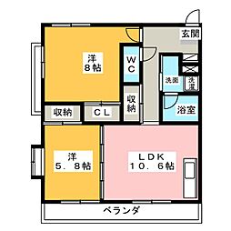 花みずき 2LDKの間取図画像