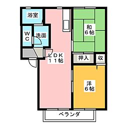 ハウスTMKA 2LDKの間取図画像