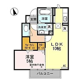 クロスFK 1LDKの間取図画像