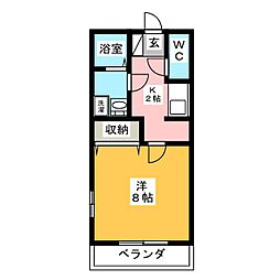 MARENEPOS-1 1Kの間取図画像