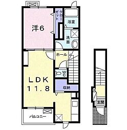 エテルノM 1LDKの間取図画像