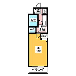 サーラシティ 1Kの間取図画像